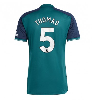 Lacne Muži Futbalové dres Arsenal Thomas Partey #5 2023-24 Krátky Rukáv - Tretina